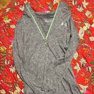 Under Armour quarter zip with Green Accents